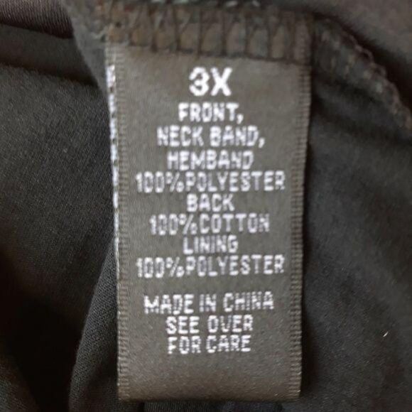 I.N. Studio Formal Netted Sequin Scoop Neck Sleeveless Blouse Black Sz 3X - Picture 7 of 8